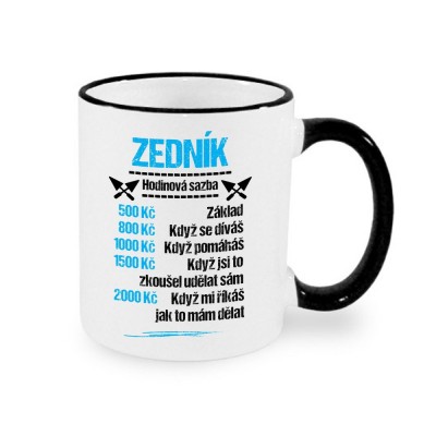 Hrnek Zedník - sazba